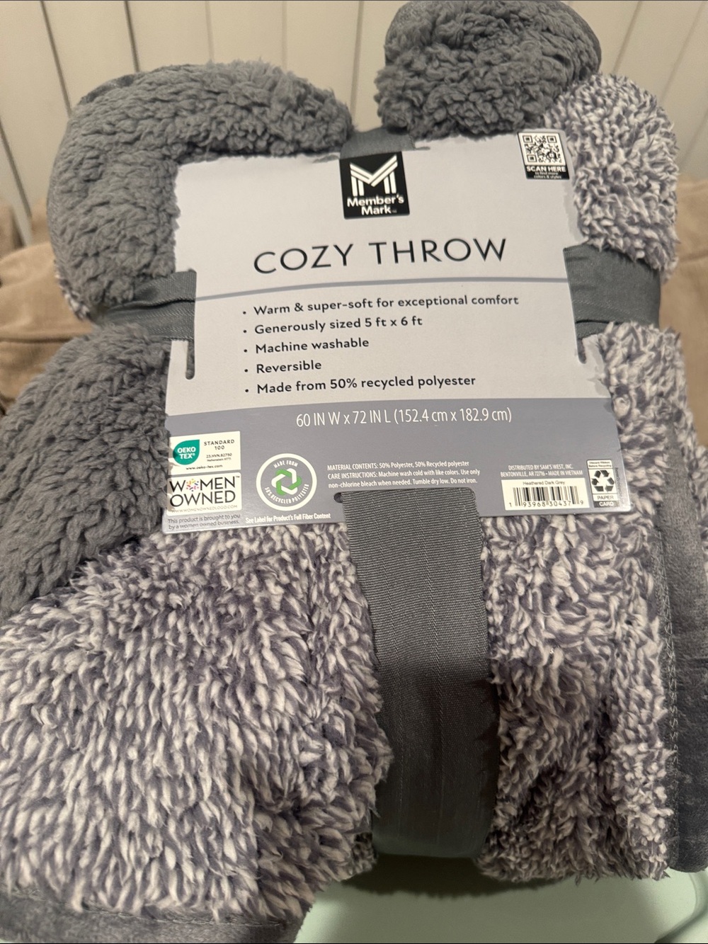 Cozy Throw Blanket - Gray